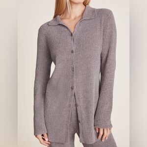 Barefoot Dreams CozyChic Ultra Lite® Ribbed Button Down Cardigan Size M $138